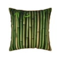 thumbnail image 1 of KLL Green Bamboo Fence1 Decorative Throw Pillow Covers Velvet Soft for Couch Sofa Bedroom Living Room Outdoor (No pillow core)- 20"x20", 1 of 5