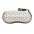 thumbnail image 1 of KLL Green Blue Avocado Print Eyeglass Case for Men & Women's Classy Travel Eyewear Holder Case Zipper Eyeglasses Case With Hook, 1 of 6
