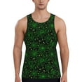 thumbnail image 1 of KLL Green Bright Web with Spiders Print Men's Muscle Gym Workout Stringer Tank Tops Bodybuilding Fitness T-Shirts Tank Tops Men-XX-Large, 1 of 7