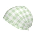 thumbnail image 1 of KLL Green Checkboard Winter Fall Beanie Knit Hats for Men & Women - Warm & Soft Stylish Toboggan Caps for Cold Weather, 1 of 6