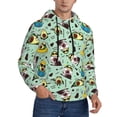 thumbnail image 1 of KLL Green Cute Avocado Print Mens Hoodie Long Sleeve Casual Pullover Hooded Sweatshirt Fashion Drawstring Hoodies with Pocket-XX-Large, 1 of 6
