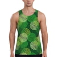 thumbnail image 1 of KLL Green Flower Print Men's Muscle Gym Workout Stringer Tank Tops Bodybuilding Fitness T-Shirts Tank Tops Men-Medium, 1 of 7