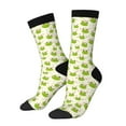 thumbnail image 1 of KLL Green Frog Print Cool Socks Men's Women's Crew Socks Funny Crazy Novelty Stockings, 1 of 6