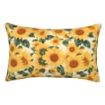 thumbnail image 1 of KLL Green Leaf Sunflower Pillow Covers Envelope Closure,Super Soft and Cozy Fuzzy Fleece Pillow Case Cover (No pillow core） 20"x30", 1 of 5