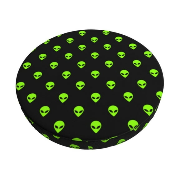 KLL Green Monster Round Bar Chair Cushion Cover,Bar Stool Protector with Elastic, Soft Washable-13 inch