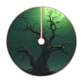 thumbnail image 1 of KLL Green Night Sky Moon Branches Christmas Tree Skirt 48" ,Party Decorations Farmhouse for Christmas Decorations Holiday Party, 1 of 6