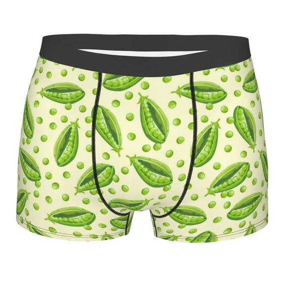 KLL Green Peas Men's Cotton Boxer Briefs Underwear-XX-Large