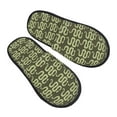 thumbnail image 1 of KLL Green Snake Slippers for Women Men House Slip on Indoor Outdoor Bedroom Furry Fleece Lined Ladies Comfy Anti-Skid Rubber Hard Sole-Large, 1 of 8