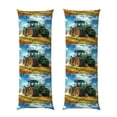thumbnail image 1 of KLL Green Tractor Field Pattern Long Body Pillow Cover,20x60 Body Pillow Cases,Soft Brushed Microfiber Invisible Zipper Design-Pillow core not included, 1 of 7