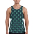 thumbnail image 1 of KLL Green Vintage Peacock Print Men's Muscle Gym Workout Stringer Tank Tops Bodybuilding Fitness T-Shirts Tank Tops Men-3X-Large, 1 of 7
