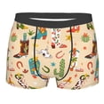 thumbnail image 1 of KLL Groovy American Western Footwear Men's Cotton Boxer Briefs Underwear-Medium, 1 of 8