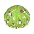 thumbnail image 1 of KLL Guinea Pigs Pattern Shower Cap & Bath Cap for Women,Reversible Oversized Waterproof Shower Caps for all Hair Lengths,Elastic Reusable Bathing Hair Cap, 1 of 7