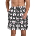 thumbnail image 1 of KLL HUSKY Face Men's Casual Summer Beach Shorts Hawaiian Shorts with Pockets-3X-Large, 1 of 5