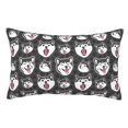 thumbnail image 1 of KLL HUSKY Face Pillow Covers Envelope Closure,Super Soft and Cozy Fuzzy Fleece Pillow Case Cover (No pillow core） 16"x24", 1 of 5