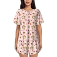 thumbnail image 1 of KLL Halloween Gnomes Print Pajama Set for Women Short Sleeve Sleepwear Pjs Soft 2 Piece Lounge Sleepwear Sets-Medium, 1 of 6