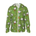 thumbnail image 1 of KLL Halloween Monster Gnome Print Men's Women’s UPF 50+ Sun Protection Outdoor Hoodie Jacket Long Sleeve Fishing Hiking Performance Shirt- X-Large, 1 of 5