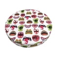 thumbnail image 1 of KLL Halloween Mouth Round Bar Chair Cushion Cover 14 inch ,Bar Stool Protector with Elastic, Soft Washable, 1 of 6