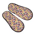 thumbnail image 1 of KLL Halloween Pumpkin Slippers for Women Men House Slip on Indoor Outdoor Bedroom Furry Fleece Lined Ladies Comfy Anti-Skid Rubber Hard Sole-Medium, 1 of 8