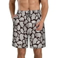 thumbnail image 1 of KLL Hand Drawn Pig Men's Casual Summer Beach Shorts Hawaiian Shorts with Pockets-Medium, 1 of 5