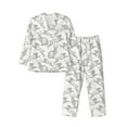 thumbnail image 1 of KLL Hand Drawn Rabbit Sleepwear Mens Flannel Pajamas,Long Cotton Pj Set, 1 of 7