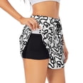 thumbnail image 1 of KLL Hand Drawn Snake Pattern Shorts Women,Athletic Shorts High Waisted Running Shorts Pocket Sporty Short Gym Elastic Workout Shorts-Large, 1 of 7