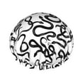 thumbnail image 1 of KLL Hand Drawn Snake Pattern Shower Cap & Bath Cap for Women,Reversible Oversized Waterproof Shower Caps for all Hair Lengths,Elastic Reusable Bathing Hair Cap, 1 of 6
