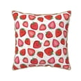 thumbnail image 1 of KLL Hand Drawn Strawberry Decorative Throw Pillow Covers Velvet Soft for Couch Sofa Bedroom Living Room Outdoor (No pillow core)- 18"x18", 1 of 5
