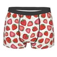 thumbnail image 1 of KLL Hand Drawn Strawberry Men's Cotton Boxer Briefs Underwear-Small, 1 of 8
