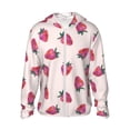 thumbnail image 1 of KLL Hand Drawn Strawberry Print Men's Women’s UPF 50+ Sun Protection Outdoor Hoodie Jacket Long Sleeve Fishing Hiking Performance Shirt-Medium, 1 of 6