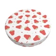 thumbnail image 1 of KLL Hand Drawn Strawberry Round Bar Chair Cushion Cover 14 inch ,Bar Stool Protector with Elastic, Soft Washable, 1 of 6