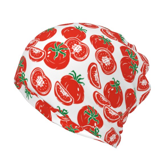 KLL Hand Drawn Tomatoes Pirnt Wicking Running Beanie Head Wrap Cycling Bandana for Men Women