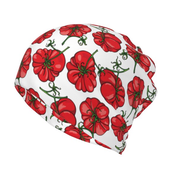 KLL Hand Drawn Tomatoes Pirnt Wicking Running Beanie Head Wrap Cycling Bandana for Men Women