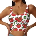 thumbnail image 1 of KLL Hand Drawn Tomatoes for Workout Tank Tops for Women,U Back Fitness Top Built in Shelf Bras Padded Fit for Yoga Gym-XX-Large, 1 of 8