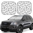 thumbnail image 1 of KLL Hand Drawn Turtle Windshield Sun Shade 2-Piece Foldable Car Front Window Sunshade for Most Sedans SUV Truck- Large, 1 of 5
