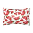 thumbnail image 1 of KLL Hand Drawn Watermelon Pattern Silk Pillowcase for Hair and Skin Standard Size 20"X 30" Soft Breathable Pillow Covers for Sleeping, 1 of 6