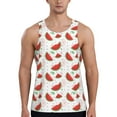 thumbnail image 1 of KLL Hand Drawn Watermelon Print Men's Muscle Gym Workout Stringer Tank Tops Bodybuilding Fitness T-Shirts Tank Tops Men-3X-Large, 1 of 7