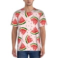 thumbnail image 1 of KLL Hand Drawn Watermelon for Men's Baseball Shirts,Short Sleeve Casual Shirts Button Down Shirt for Men Beach Summer Wedding Shirt-Large, 1 of 7