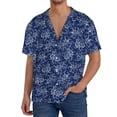 thumbnail image 1 of KLL Hand drawn octopus Print Men's Shirt Short Sleeve Button Down Summer Cuba Beach Shirts-XX-Large, 1 of 5
