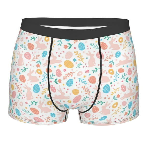 KLL Happy Easter Men's Cotton Boxer Briefs Underwear-Medium