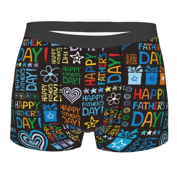 KLL Happy Father Day Men's Cotton Boxer Briefs Underwear-X-Large