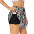 thumbnail image 1 of KLL Happy Halloween Pattern Shorts Women,Athletic Shorts High Waisted Running Shorts Pocket Sporty Short Gym Elastic Workout Shorts-X-Large, 1 of 7