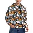 thumbnail image 1 of KLL Happy Halloween2 Print Mens Hoodie Long Sleeve Casual Pullover Hooded Sweatshirt Fashion Drawstring Hoodies with Pocket-4X-Large, 1 of 6