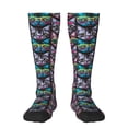 thumbnail image 1 of KLL Happy Kitten Faces Print Cool Socks Men's Women's Crew Socks Funny Crazy Novelty Stockings, 1 of 6
