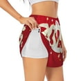 thumbnail image 1 of KLL Happy New 2025 Year Pattern Shorts Women,Athletic Shorts High Waisted Running Shorts Pocket Sporty Short Gym Elastic Workout Shorts-XX-Large, 1 of 7