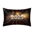 thumbnail image 1 of KLL Happy New Year 2025 B Pattern Silk Pillowcase for Hair and Skin Standard Size 20"X 30" Soft Breathable Pillow Covers for Sleeping, 1 of 6