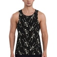 thumbnail image 1 of KLL Happy Skeletons Dancing Print Men's Muscle Gym Workout Stringer Tank Tops Bodybuilding Fitness T-Shirts Tank Tops Men-X-Large, 1 of 7