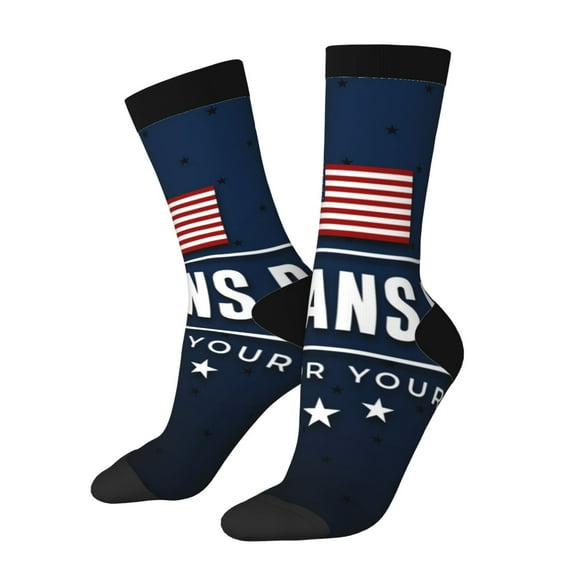 KLL Happy Veterans Day Print Cool Socks Men's Women's Crew Socks Funny Crazy Novelty Stockings