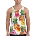 thumbnail image 1 of KLL Hawaiian Pineappl Print Men's Muscle Gym Workout Stringer Tank Tops Bodybuilding Fitness T-Shirts Tank Tops Men-Medium, 1 of 7
