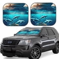 thumbnail image 1 of KLL Hawaiian Ship Dolphin Windshield Sun Shade 2-Piece Foldable Car Front Window Sunshade for Most Sedans SUV Truck- Large, 1 of 5