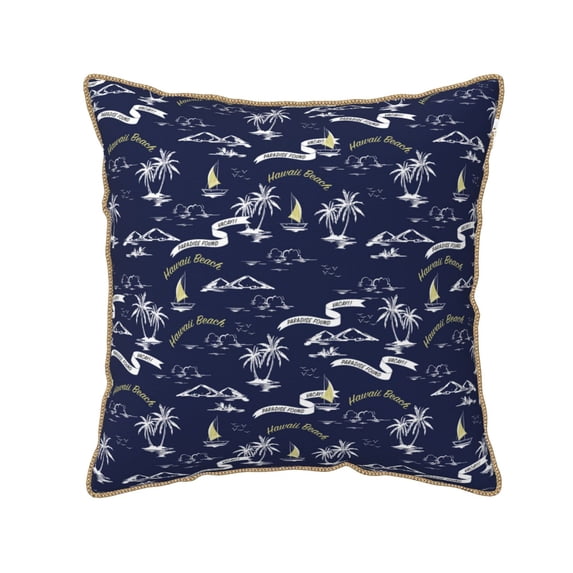 KLL Hawaiian Style Decorative Throw Pillow Covers Velvet Soft for Couch Sofa Bedroom Living Room Outdoor (No pillow core)- 20"x20"